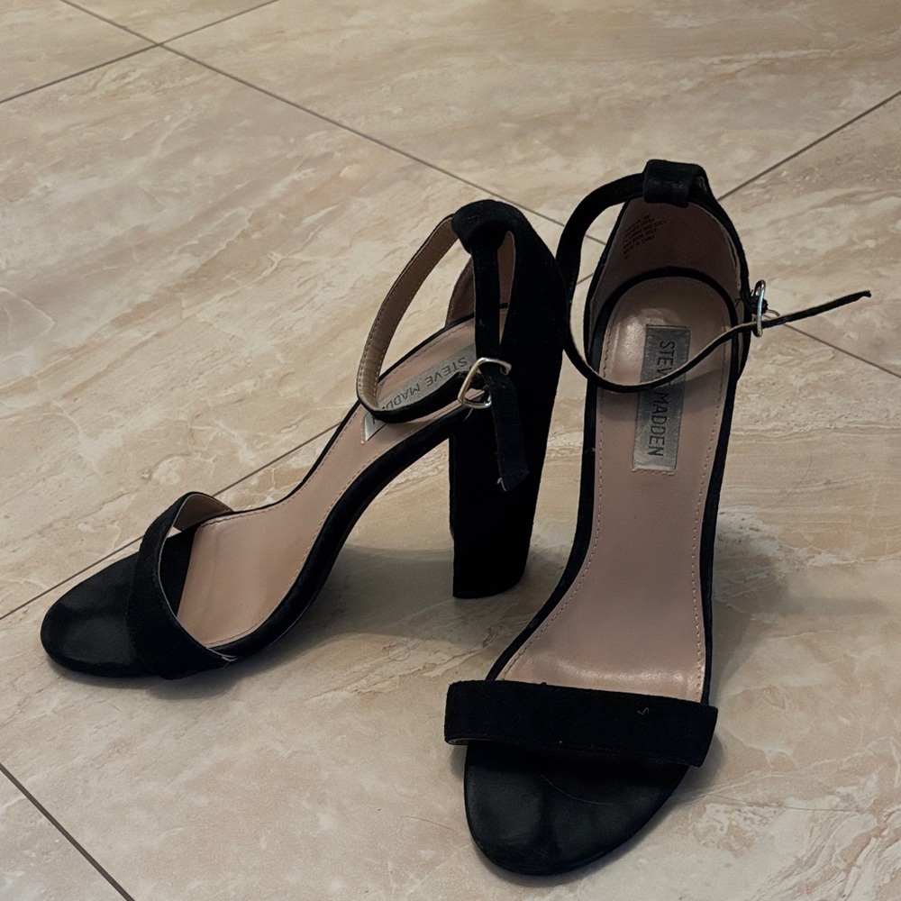 Steve Madden Elegant Black Block Heels